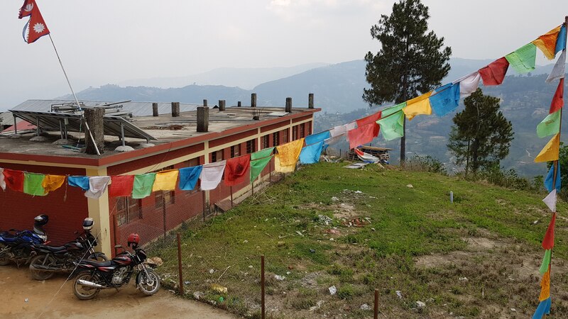 One storey Nepal school building in a mountainous region